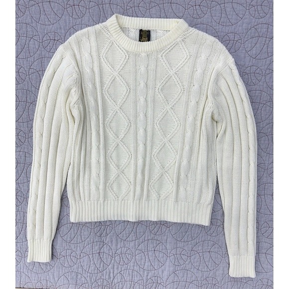 Sears Other - VTG 80s Sears Style Works Cable Knit Cream Sweater / Men's Size Large